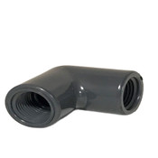 PVC elbow with two 3/8" FNPT ends